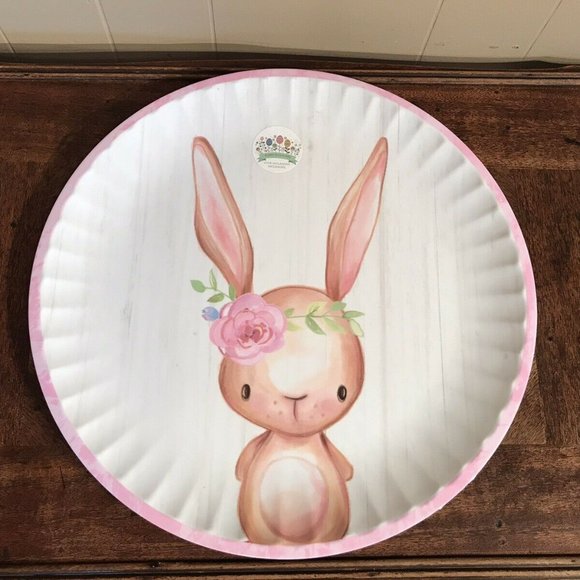 Rabbit Melamine Large Plate Tray Easter Spring - Picture 2 of 9